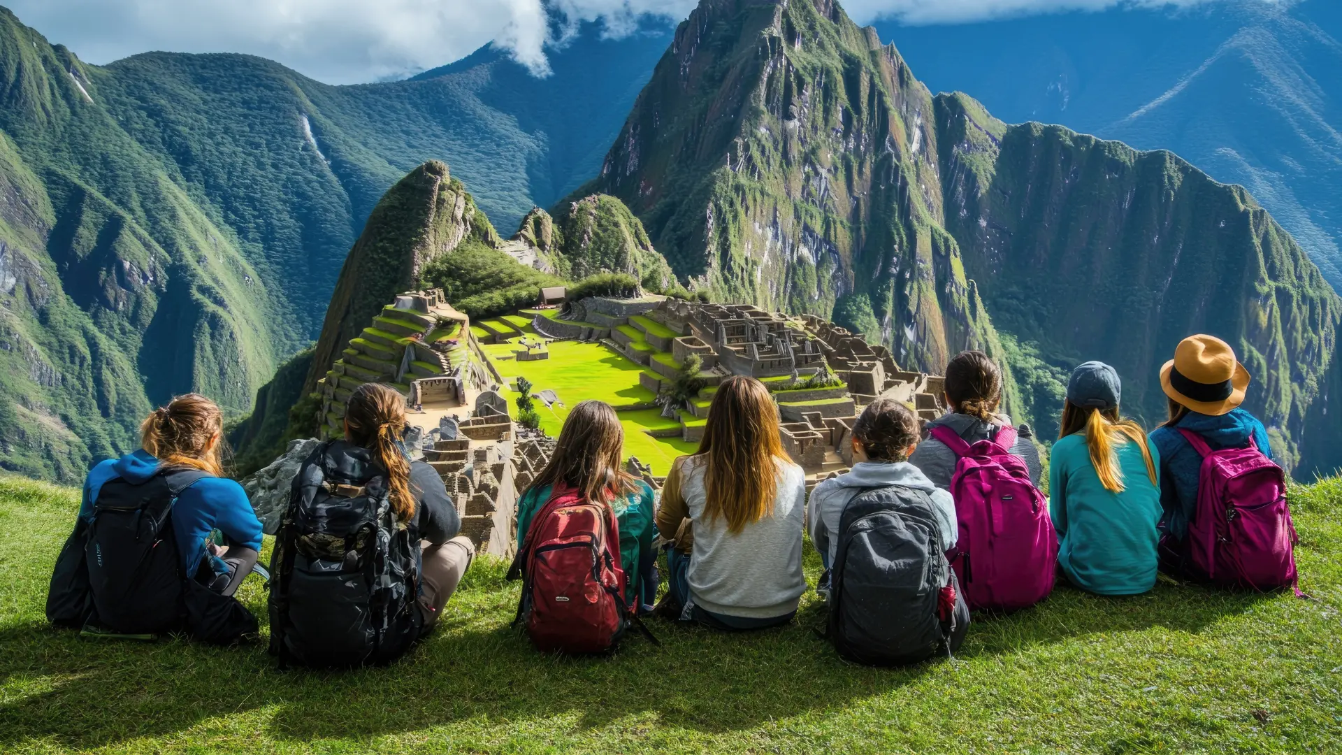 A guide talking to a group of tourists